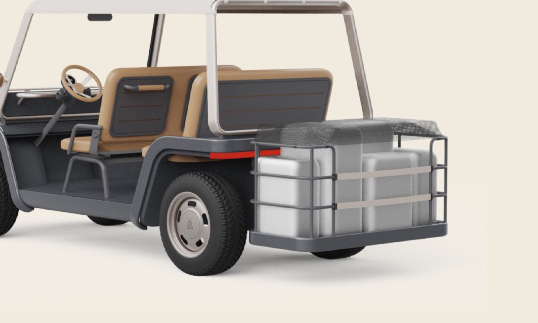 Amble One rear carrier with suitcases