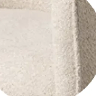 Cream bouclé upholstery